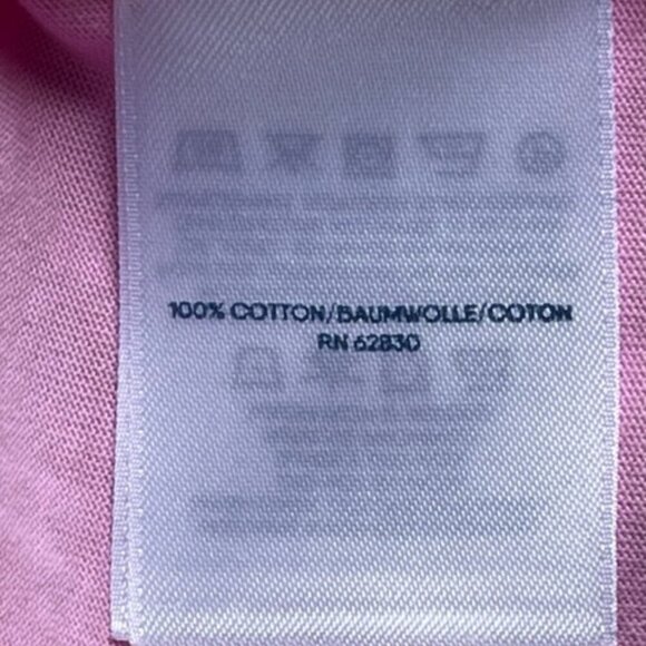 Lands End NWOT Women's Pink Wild Blossom Relaxed Supima Cotton V Neck Shirt Med - Picture 6 of 7